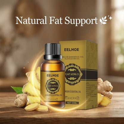 Ginger Slimming Oil – Natural Belly Fat Support & Body Massage Oil 🌿🔥