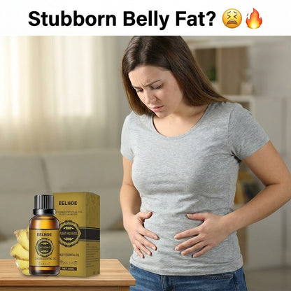 Ginger Slimming Oil – Natural Belly Fat Support & Body Massage Oil 🌿🔥