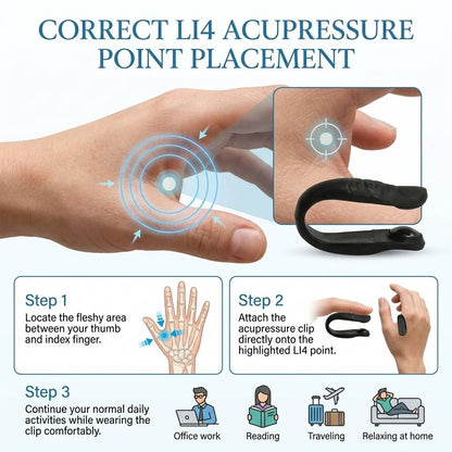 PressureEase™ LI4 Acupressure Wellness Clip