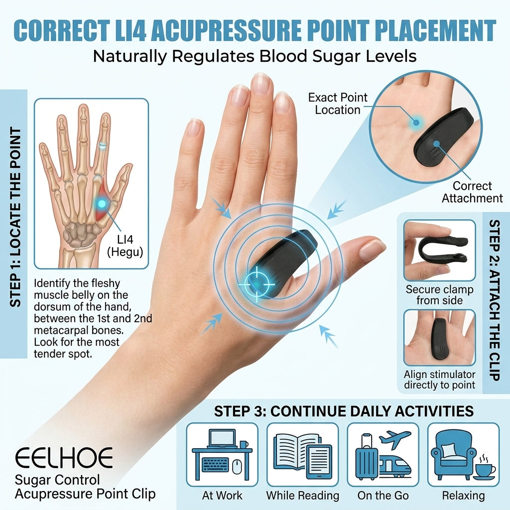 PressureEase™ LI4 Acupressure Wellness Clip
